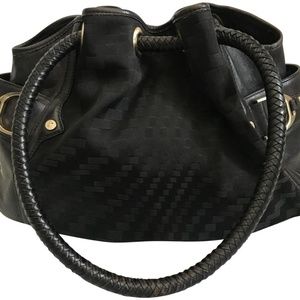 Cole Haan Denney Black Fabric/Leather Shoulder Bag
